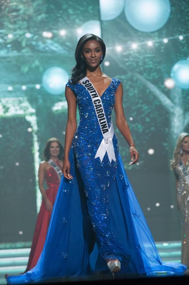 Megan Gordon Miss South Carolina USA 2017 during Preliminary Evening Gown Competition (Photo Credit: Miss USA Facebook Official)