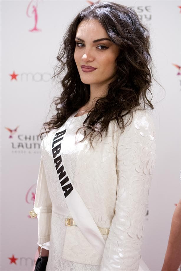 Zhaneta Byberi Miss Universe Albania 2014 at Chinese Laundry Shoes Meet