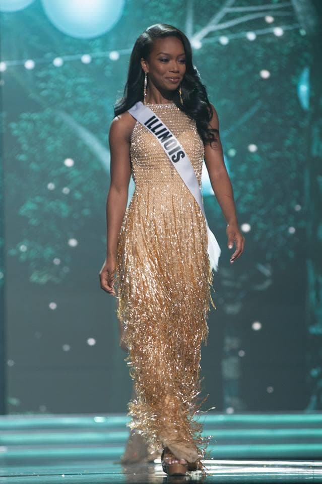 Whitney Wandland Miss Illinois USA 2017 during Preliminary Evening Gown Competition (Photo Credit: Miss USA Facebook Official)
