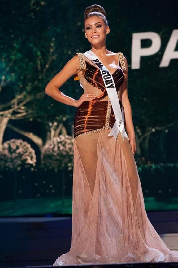 Sally Jara Davalos Miss Universe Paraguay 2014 Evening Gown
