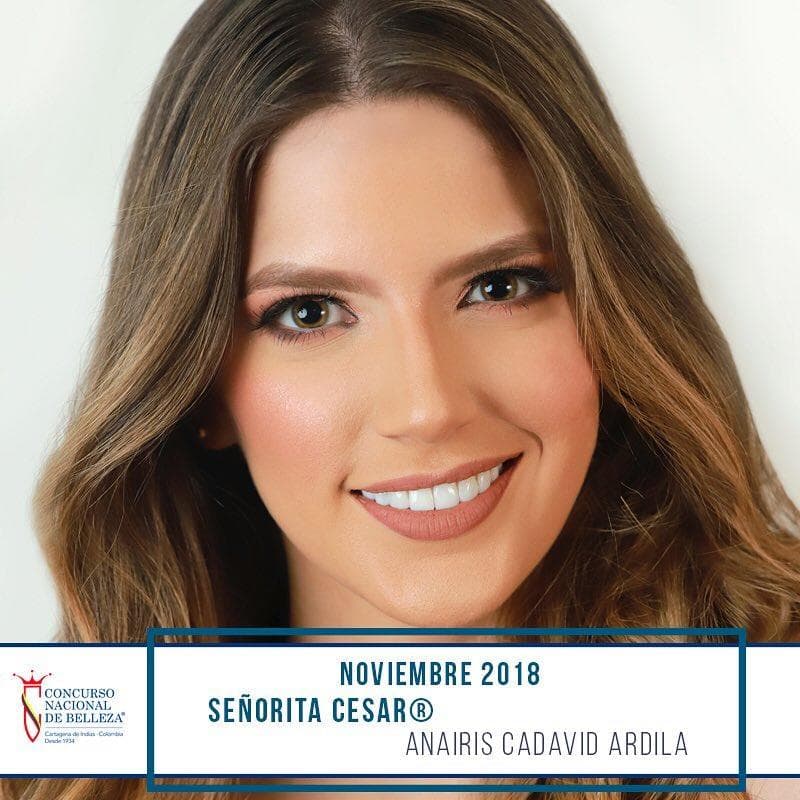 Anaíris Cadavid Ardila from Cesar, Finalist Miss Colombia 2019/ Señorita Colombia 2019 (Photo Source: Concurso Nacional de Belleza Colombia Official)