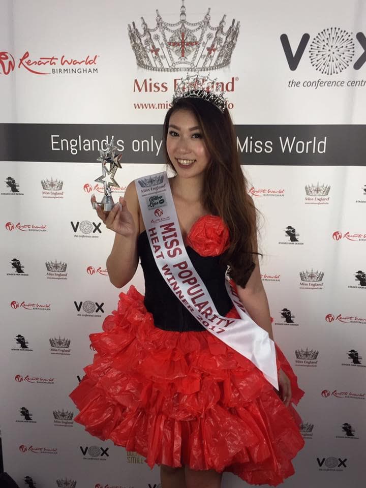 Codie Yau Miss Popularity Heat Winner 2017 - Finalist Miss England 2017 (Courtesy: FaceBook/missengland)