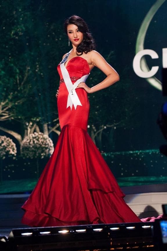 Yanliang Hu Miss Universe China 2014 Evening Gown