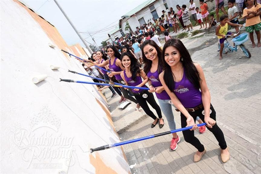 Ann Lorraine Colis Binibini 24 during Mural Painting with Habitat for Humanity (Photo credits - Binibining Pilipinas Official)
