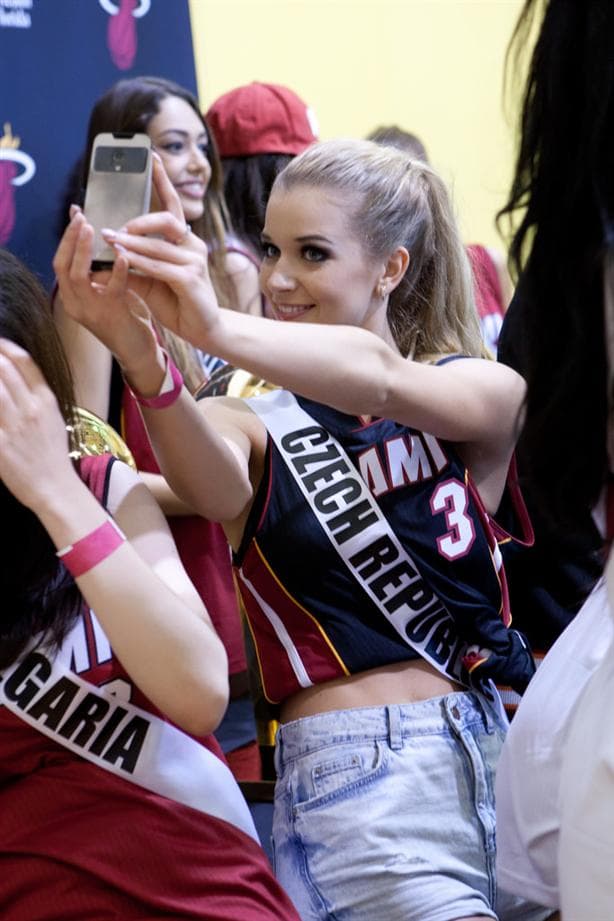 Gabriela Frankova Miss Universe Czech Republic 2014 at Miami Heat Dance Lessons