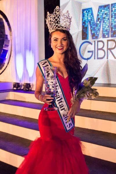 Hannah Bado Contestant from Gibraltar in Long Gown for Miss World 2015