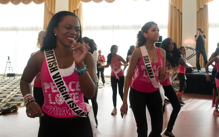 Avanti Marianne Page Miss Universe Sri Lanka 2014 at Zumba Fitness Class