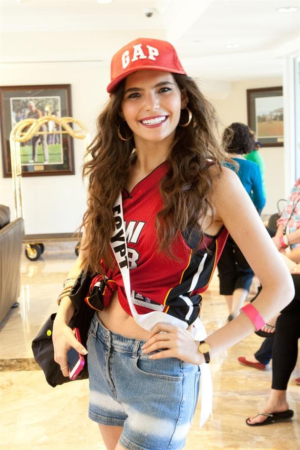 Lara Debbane Miss Universe Egypt 2014 at Miami Heat Dance Lessons