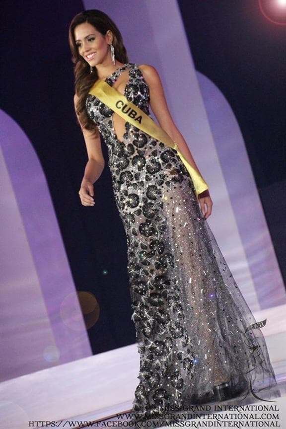 Daryanne Lees (Cuba) Evening Gown Photo Courtesy Miss Grand International 2014