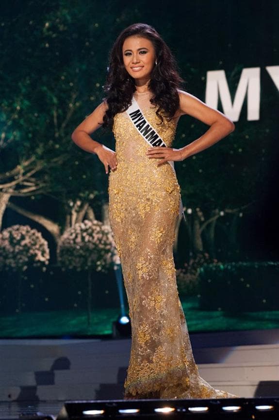 Sharr Htut Eaindra Miss Universe Myanmar 2014 Evening Gown