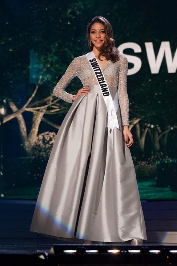 Zoe Metthez  Miss Universe Switzerland 2014 Evening Gown