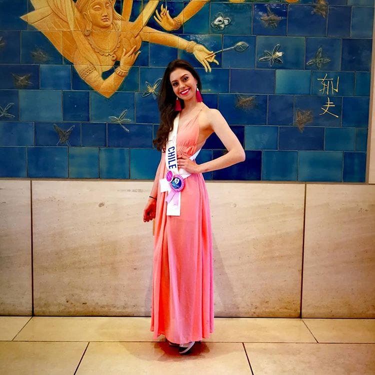 María Pía Vilches Mencia Miss International Chile 2018, Finalist Miss International 2018 (Photo Source: Miss International Organization)