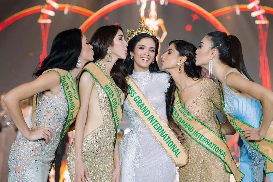 Maria Clara Sosa Perdomo winner Miss Grand International 2018 with her runners-up