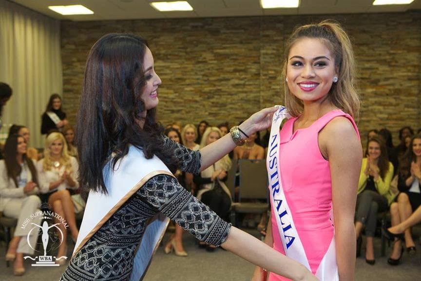 Yvonne Amores (Australia) Miss Supranational 2014 Sash Ceremony