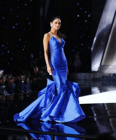 Pia Alonso Wurtzbach Miss Universe 2015 parades in Evening Gown (Photo Credit: Miss Universe Official)