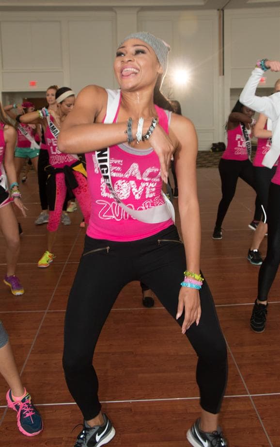 Queen Celestine Miss Universe Nigeria 2014 at Zumba Fitness Class