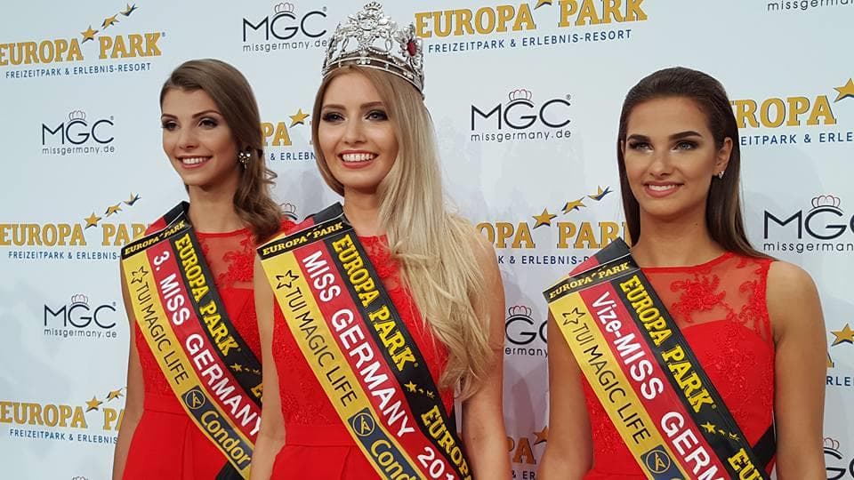 Soraya Kohlmann Miss Germany 2017, Aleksandra Rogovic (First runner-up) and Sarah Strauß (Second runner-up)