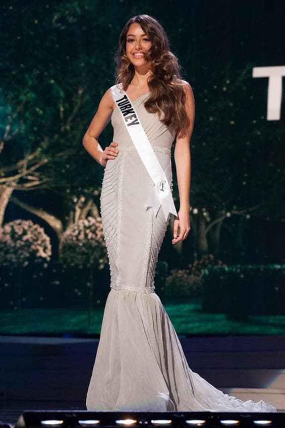 Dilan Cicek Deniz Miss Universe Turkey 2014 Evening Gown