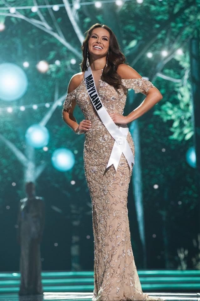 Adrianna Christine David Miss Maryland USA 2017 during Preliminary Evening Gown Competition (Photo Credit: Miss USA Facebook Official)