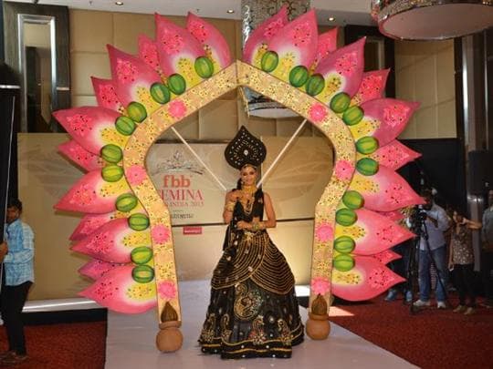 Diksha Singh for Miss India 2015 during National Costume round (Photo credits - Femina Miss India official)