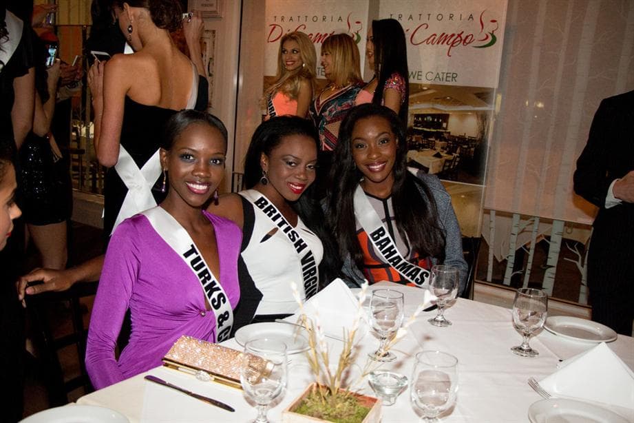 Tomii Culmer from Bahamas at  Trattoria Di Campo having dinner