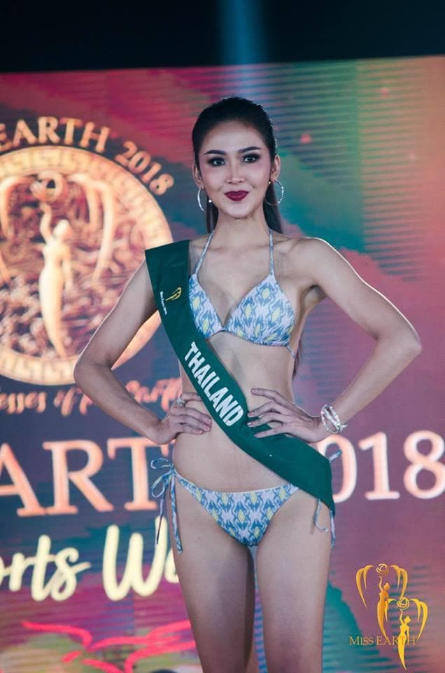 Nirada Chetsadapriyakun Miss Earth Thailand 2018, Finalist Miss Earth 2018 at Resort Wear Competition (Photo Courtesy: Miss Earth Facebook Official)