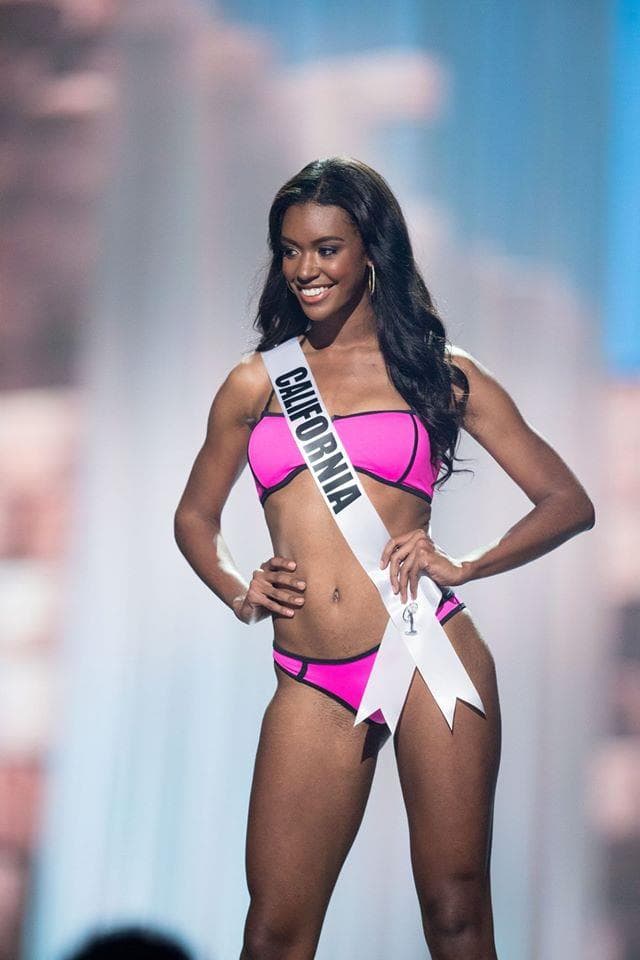 India Williams Miss California USA 2017 during Preliminary Swimsuit Competition (Photo Credit: Miss USA Facebook Official)