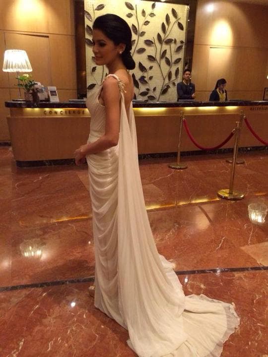 Janelee Chaparro getting ready for the Miss Grand Philippines 2014 Finals