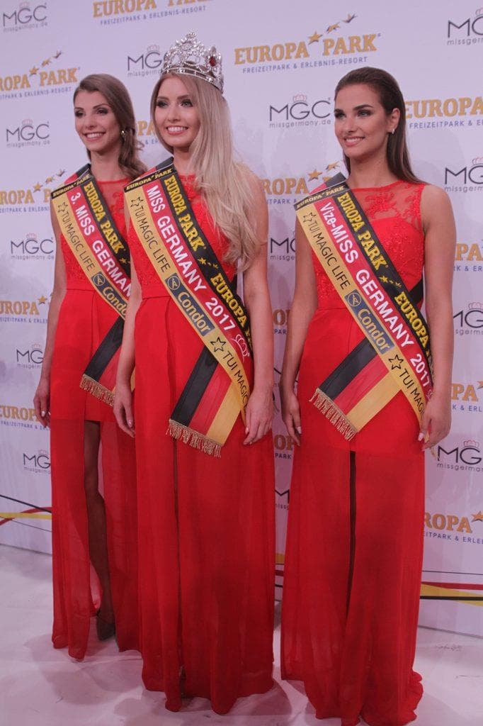 Soraya Kohlmann Miss Germany 2017, Aleksandra Rogovic (First runner-up) and Sarah Strauß (Second runner-up)