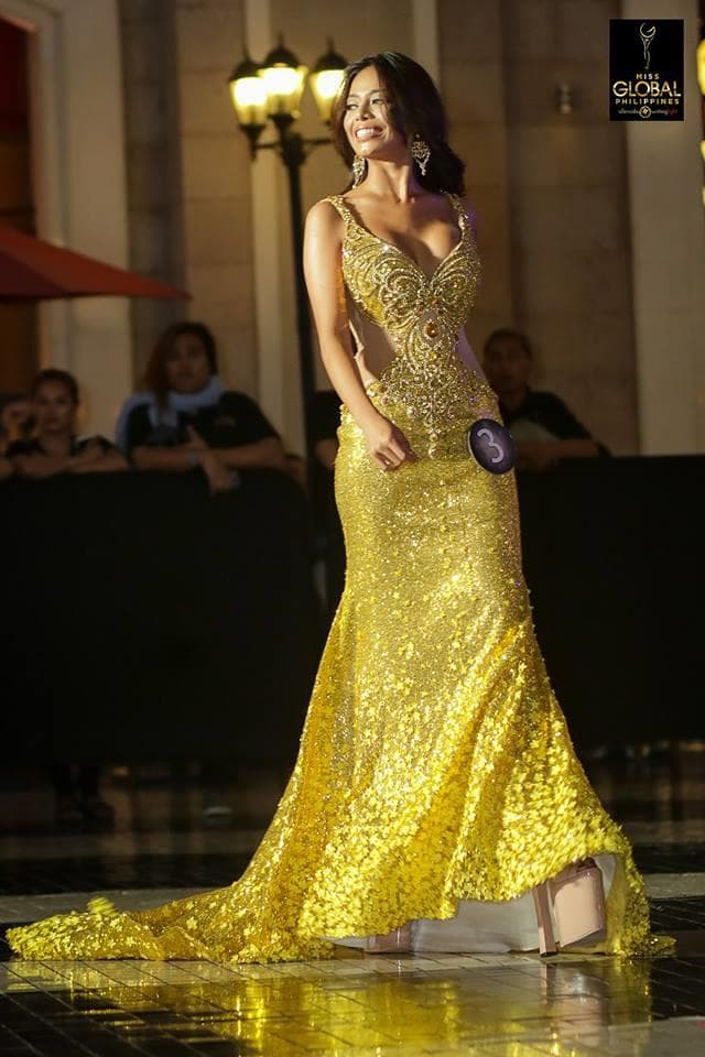Rowena Sasuluya Candidate Miss Global Philippines 2017 during Evening Gown Competition (Photo Courtesy Official Miss Global Philippines)