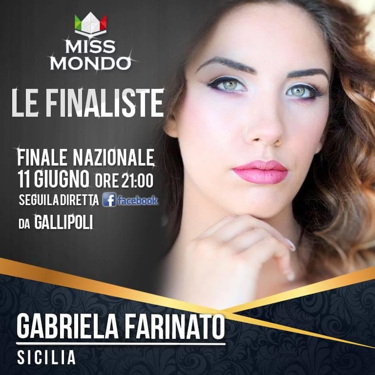 Gabriela Farinato Miss Mundo Sicilia 2017 - Contestant for Miss Mondo Italia 2017/ Miss World Italy 2017 (Photo Courtesy Miss Mundo Italia Official)