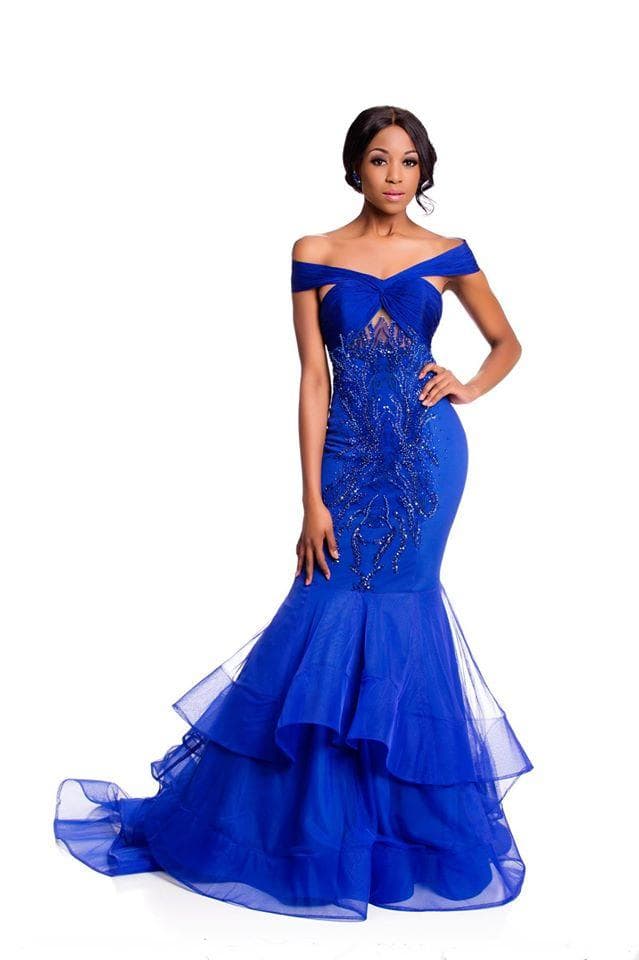 Refilwe Mthimunye Contestant from South Africa in Long Gown for Miss Universe 2015