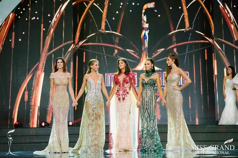 Miss Grand International 2017 Top five (Photo Courtesy MGI Official)