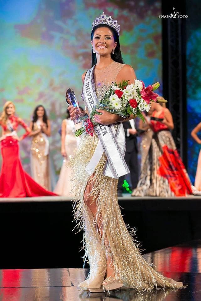 Martha Fenech taking her final walk as Miss Universe Malta 2016