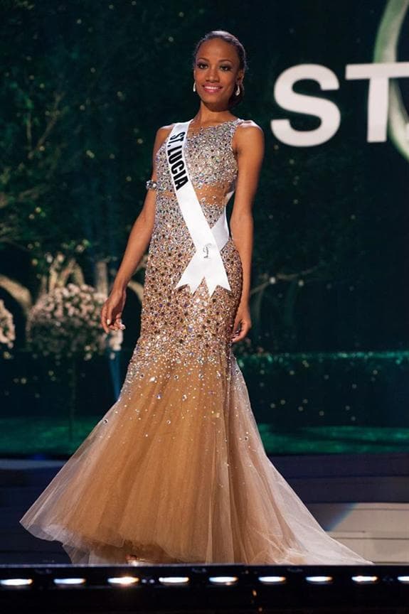 Roxanne Didier Nicholas Miss Universe Saint Lucia 2014 Evening Gown