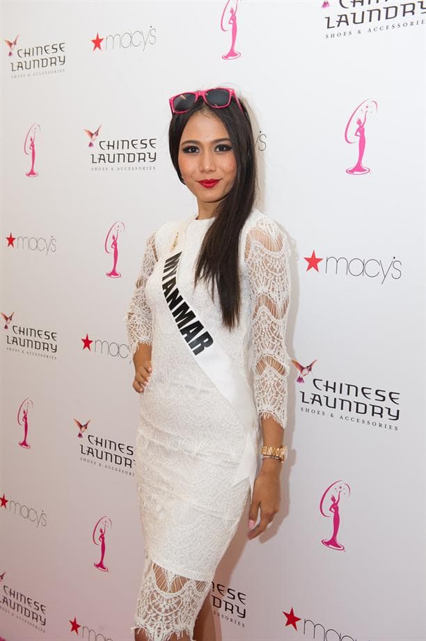 Sharr Htut Eaindra Miss Universe Myanmar 2014 at Chinese Laundry Shoes Meet