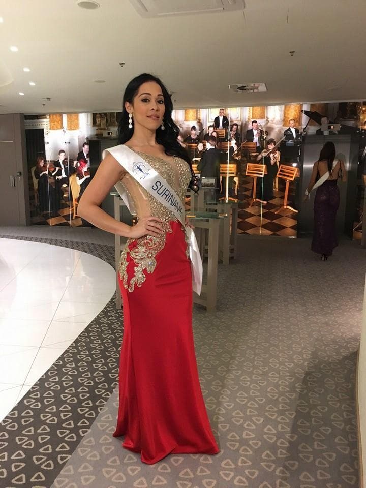 Nicole Tsai A Woen Contestant from Suriname in Long Gown for Miss Supranational 2015