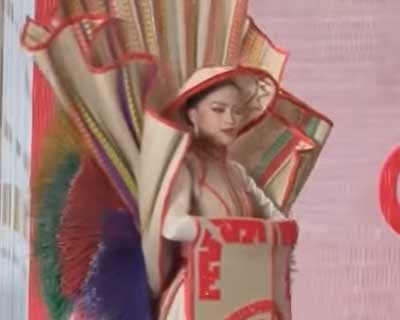 Vietnam’s Ngoc Chau reveals her national costume ‘Chiếu Cà Mau’ for Miss Universe 2022