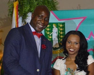 Kassandra Malone Miss World British Virgin Islands 2013 awarded with exemplary teacher of the year award!