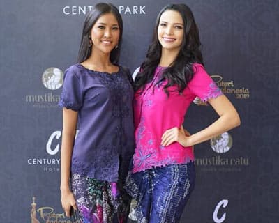 Reigning Queens Catriona Gray, Valeria Vazquez and Mariem Claret Velazco arrive for Puteri Indonesia 2019