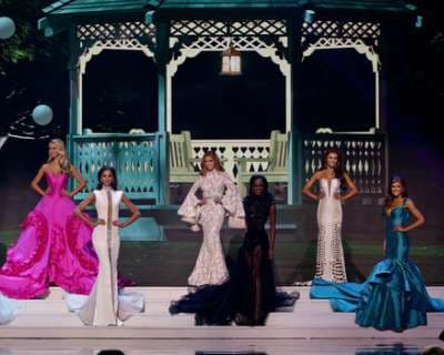 Miss USA 2015 Finalists don Evening Gowns designed by Filipino designers