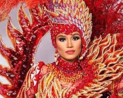 Curaçao’s national costume for Miss Universe 2021 represents beautiful sea life of the country