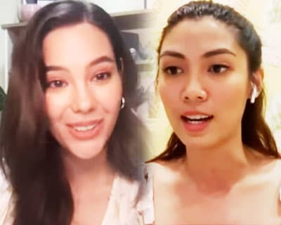 Binibining Pilipinas queens Catriona Gray and Nicole Cordoves conduct a virtual orientation for the Binibini Queens
