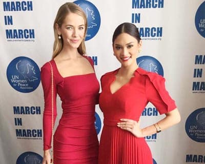 Pia Wurtzbach the reigning Miss Universe supports call to end violence against women