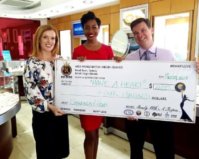 Miss World British Virgin Islands supports Have a Heart Foundation