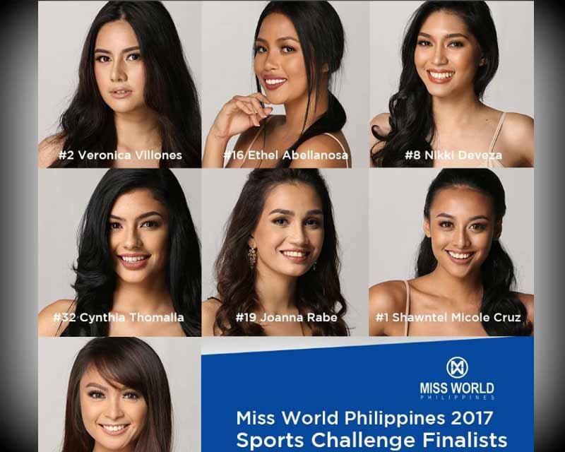 Miss World Philippines 2017 Sports Challenge Finalists announced