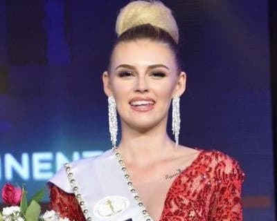 Olivia Moelle of Germany take home the title of Best in Evening Gown in Miss Intercontinental 2018
