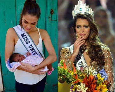 Miss Universe 2016 Iris Mittenaere is in Haiti with the Smile Train Organization