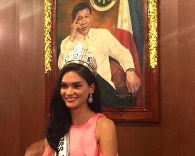 Pia Wurtzbach meets President Rodrigo Duterte