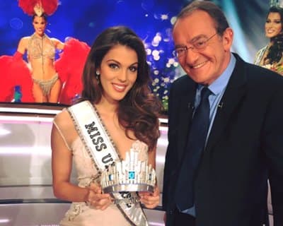 Iris Mittenaere attends the noon show of Jean-Pierre Pernaut on TF1